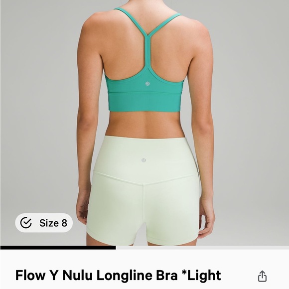 Flow Y Nulu Longline Sports Bra Kelly Green - Picture 2 of 5